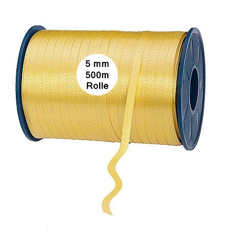 Ringelband: 5mm breit / 500m-Rolle, gold