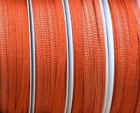 Gummiband 5mm breit / 20m-Rolle, orange -waschbar bis 60º Grad Gummiband 5mm breit / 20m-Rolle, orange -waschbar bis 60º Grad