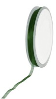 Organzaband: 3mm breit / 50m-Rolle, dunkelgrün Organzaband: 3mm breit / 50m-Rolle, dunkelgrün