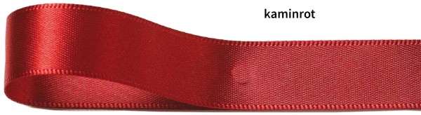 Satinband-PREMIUM, kaminrot: 15mm breit / 25m-Rolle, mit feiner Webkante