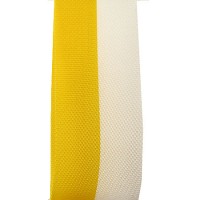Vereinsband Schützenband, Gelb-Weiss, 75mm breit / 25m-Rolle Vereinsband Schützenband, Gelb-Weiss, 75mm breit / 25m-Rolle
