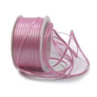 Satinband: 3mm breit / 50m-Rolle, rosé Satinband: 3mm breit / 50m-Rolle, rosé