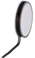 Organzaband: 6mm breit / 50m-Rolle, schwarz Organzaband: 6mm breit / 50m-Rolle, schwarz