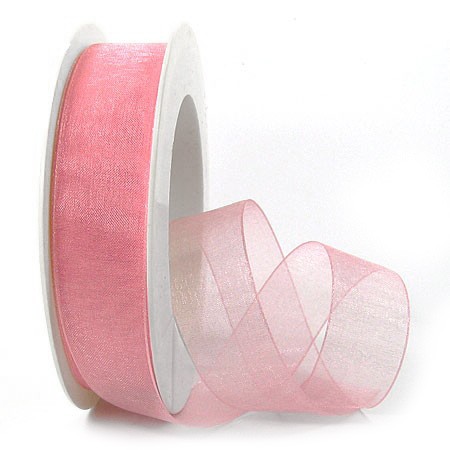 Organzaband, 25mm breit / 25m-Rolle, rosa: 1250025041