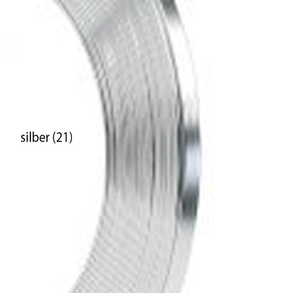 Aluminium-Flachdraht: ca. 5mm x 1mm - 10m-Ring:silber (21)
