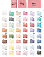 Organzaband mit Drahtkante: Breiten- und Farbenauswahl Organzaband mit Drahtkante: Breiten- und Farbenauswahl