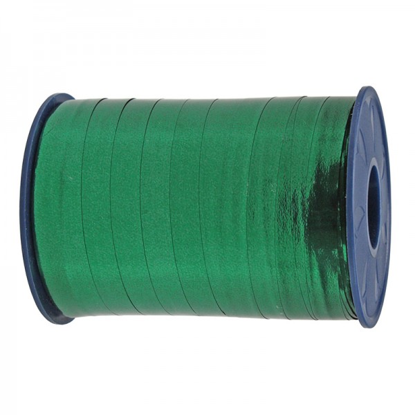 Poly-Ringelband Metallic: 10mm breit / 250m-Rolle, dunkelgrün.