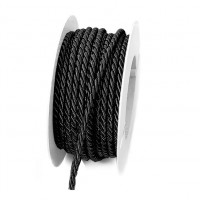 Kordel, einfarbig gedreht: 4mm breit Ø / 25m-Rolle. Kordel, einfarbig gedreht: 4mm breit Ø / 25m-Rolle.