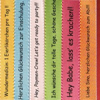 Grußband individuell bedruckt.: 15mm breit - 5m-Länge Grußband individuell bedruckt.: 15mm breit - 5m-Länge