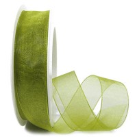 Organzaband, maigrün - 25mm breit / 25m-Rolle:1250025037 Organzaband, maigrün - 25mm breit / 25m-Rolle:1250025037