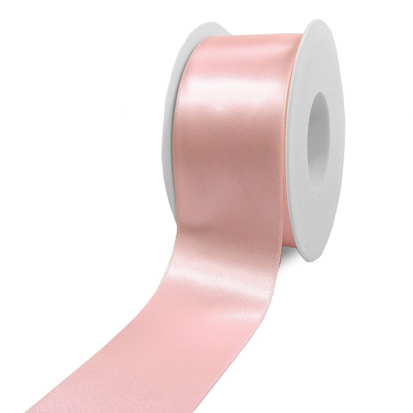 Satinband SINFINITY, rosa: 50mm breit / 25m-Rolle, mit feiner Webkante.