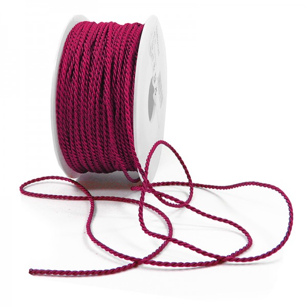 Kordel: 2mm breit / 50m-Rolle, fuchsia