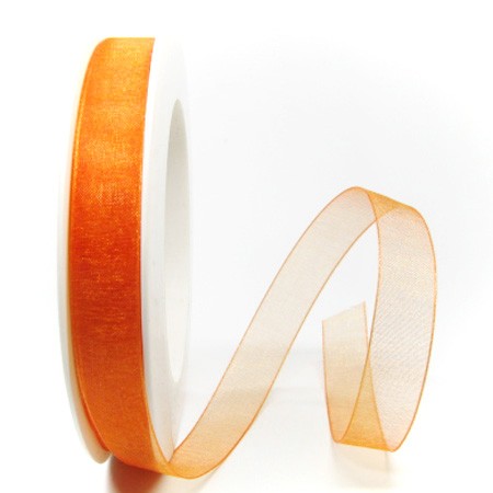 Orgnazanband, 15mm breit / 25m-Rolle: orange (120)