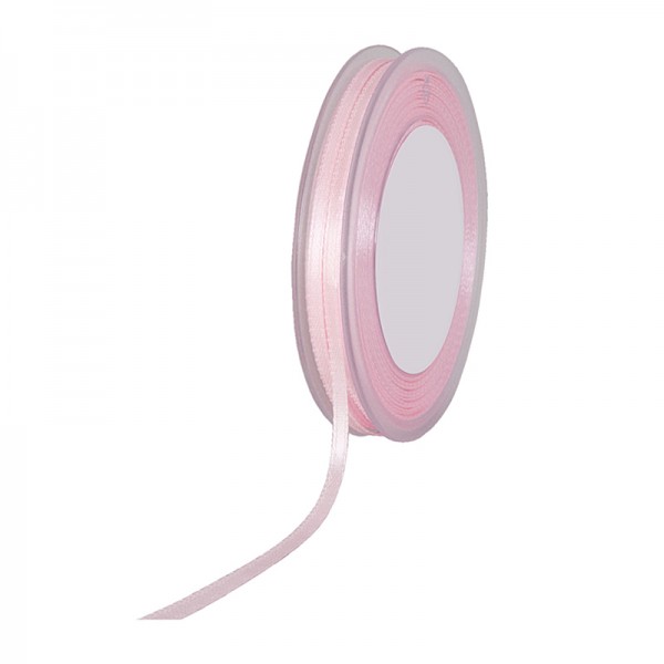 Satinband SIMPEL, rosa: 3 mm breit / 50 Meter, mit einfacher schlichter Webkante.