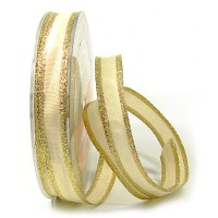 Dekorband Classic 15mm breit / 25m, creme-gold Dekorband Classic 15mm breit / 25m, creme-gold