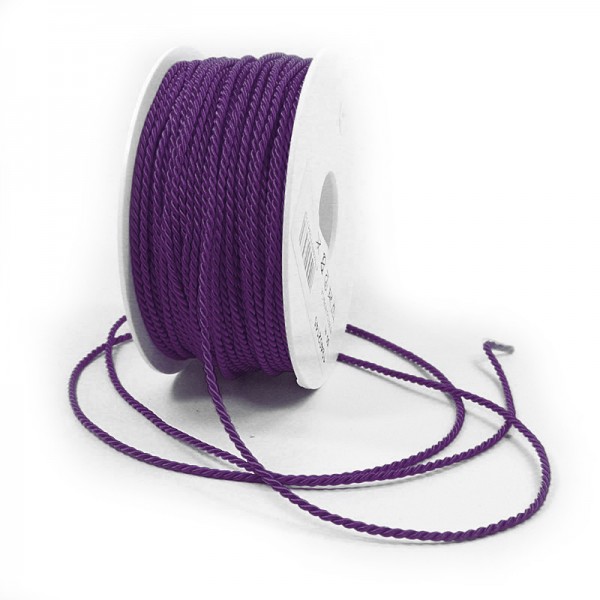 Kordel: 2mm breit / 50m-Rolle, violett