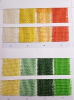 Juteband, orange - hart appretiert Juteband, orange - hart appretiert