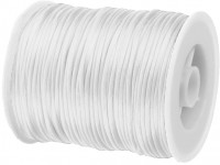 Satinkordel-Seidenkordel: 3mm Ø breit / 100m-Rolle, weiß Satinkordel-Seidenkordel: 3mm Ø breit / 100m-Rolle, weiß