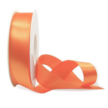 Satinband-SINFINITY, apricot: 25mm breit / 25m-Rolle, mit feiner Webkante