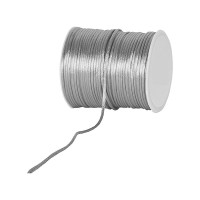 Satinkordel-Seidenkordel: 3mm Ø breit / 100m-Rolle, grau-silber. Satinkordel-Seidenkordel: 3mm Ø breit / 100m-Rolle, grau-silber.