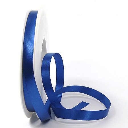 Satinband: 10mm breit / 50m-Rolle, royalblau