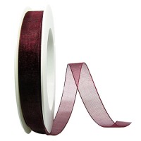 Organzaband 15mm breit/25m-Rolle: bordeaux Organzaband 15mm breit/25m-Rolle: bordeaux