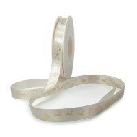 Weihnachtsband-Satin-15mm breit/25m Rolle, creme, gold-hochglanz Weihnachtsband-Satin-15mm breit/25m Rolle, creme, gold-hochglanz