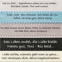 Trauerband individuell bedruckt.: 25mm breit - ab 5m-Länge Trauerband individuell bedruckt.: 25mm breit - ab 5m-Länge