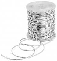 SCHMUCK-Kordel, silber: 1 mm Ø breit / 100 Meter SCHMUCK-Kordel, silber: 1 mm Ø breit / 100 Meter