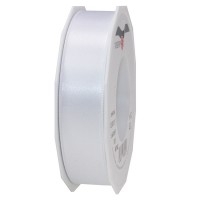 Satinband-PRÄSENT, weiß: 25mm breit / 25m-Rolle, mit feiner Webkante. Satinband-PRÄSENT, weiß: 25mm breit / 25m-Rolle, mit feiner Webkante.