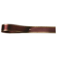 Satinband-EASY, bordeaux-gold: 10mm breit / 25m-Rolle, mit Lurex-Gold-Kante. Satinband-EASY, bordeaux-gold: 10mm breit / 25m-Rolle, mit Lurex-Gold-Kante.