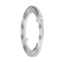 Aluminium-Flachdraht: ca. 5mm x 1mm - 10m-Ring: silber (21) Aluminium-Flachdraht: ca. 5mm x 1mm - 10m-Ring: silber (21)