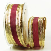 Dekorband-POWER: 38mm breit / 25m-Rolle, mit Drahtkante Dekorband-POWER: 38mm breit / 25m-Rolle, mit Drahtkante