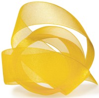 Organzaband-CHIFFON, hellgelb: 40mm breit / 50m-Rolle, mit feiner Webkante. Organzaband-CHIFFON, hellgelb: 40mm breit / 50m-Rolle, mit feiner Webkante.