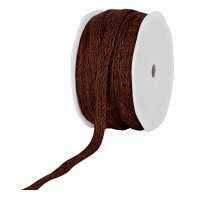 Jute-Flechtband, dunkelbraun: 12mm breit / 20m-Rolle Jute-Flechtband, dunkelbraun: 12mm breit / 20m-Rolle