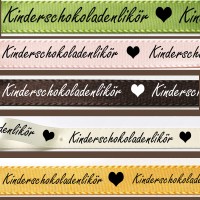 Likörband Kinderschokolade: 15mm breit / 5m-Strängchen Likörband Kinderschokolade: 15mm breit / 5m-Strängchen