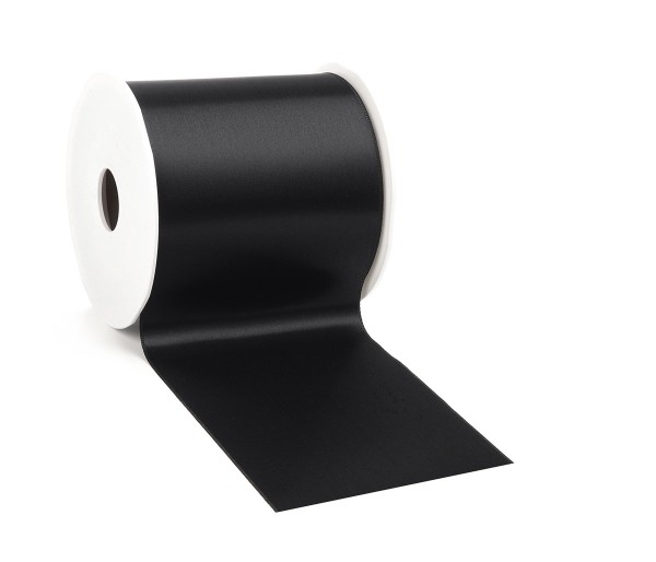 Satinband-ADIRA, schwarz: 150 mm breit / 25 m - Tischband