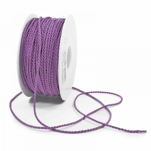 Kordel: 2mm breit / 50m-Rolle, lavendel.