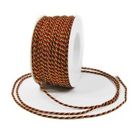 Deutschland-Kordel: 2mm breit / 50m-Rolle, schwarz-rot-gold Deutschland-Kordel: 2mm breit / 50m-Rolle, schwarz-rot-gold