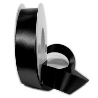 Satinband SATINA, schwarz: 25 mm breit, 50 Meter Satinband SATINA, schwarz: 25 mm breit, 50 Meter