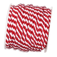 Kordel, rot-weiß: 6mm breit / 25m-Rolle. Kordel, rot-weiß: 6mm breit / 25m-Rolle.