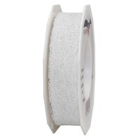 Spitzenband: 25mm breit / 25m-Rolle, weiss Spitzenband: 25mm breit / 25m-Rolle, weiss