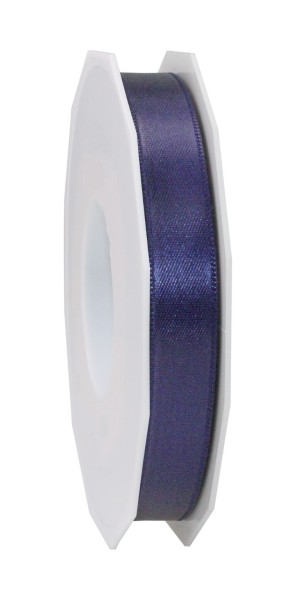 Satinband-PRÄSENT, dunkelblau: 15mm breit / 25m-Rolle, mit feiner Webkante.