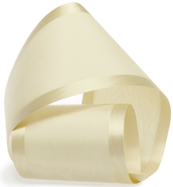 Satinband-Tischband Luxury: 60mm breit / 20m-Rolle, creme.