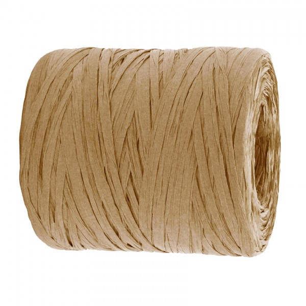 PAPER-Raffia-Bast, natur: 5mm breit / 200m-Rolle