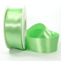 Satinband SINFINITY, hellgün: 38mm breit / 25m-Rolle, mit feiner Webkante.  Satinband SINFINITY, hellgün: 38mm breit / 25m-Rolle, mit feiner Webkante.