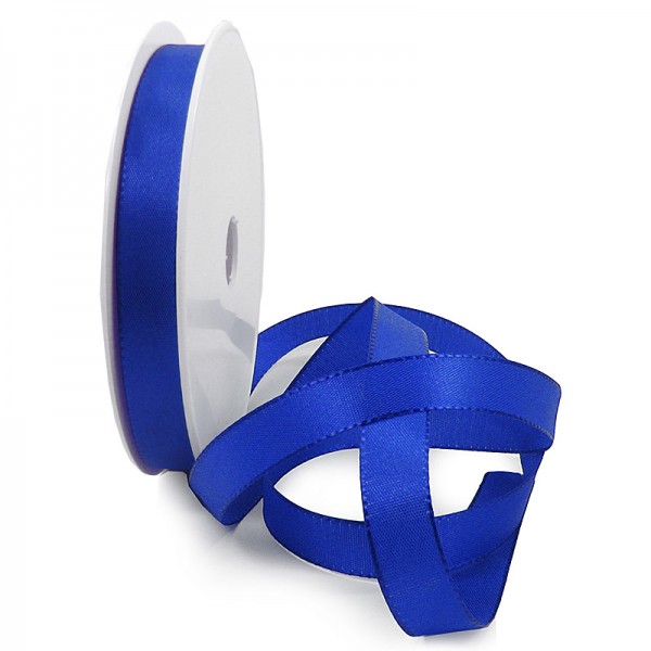 Taftband, royalblau: 10mm breit / 50-Rolle, mit feiner Webkante