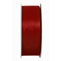 Taftband, bordeaux: 40mm breit / 50m-Rolle, mit feiner Webkante. Taftband, bordeaux: 40mm breit / 50m-Rolle, mit feiner Webkante.