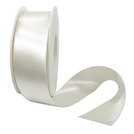 Satinband SATINA, weiss: 40 mm breit, 50 Meter