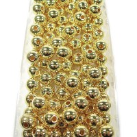 Metallic-Perlen, gold: 10mm Ø - 115 Stück Metallic-Perlen, gold: 10mm Ø - 115 Stück